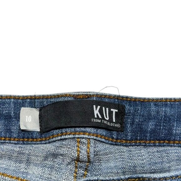 Kut From The Kloth Amy Cropped Straigh Leg Jeans Size 10 - Picture 4 of 9